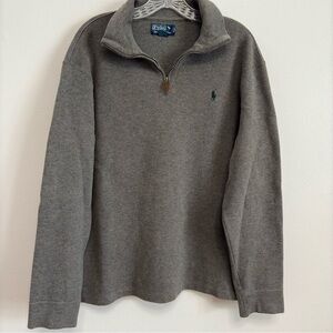 POLO RALPH LAUREN Men’s Gray 1/4 Zip Pullover Sweater